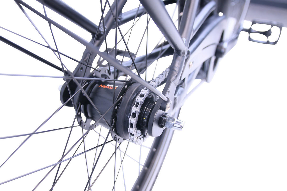 E-CITY Comfort E-Bike Schwarz 7 Gang 26 Zoll Gr:44cm - Schwarz, Metall (44cm) - Hawk Bikes