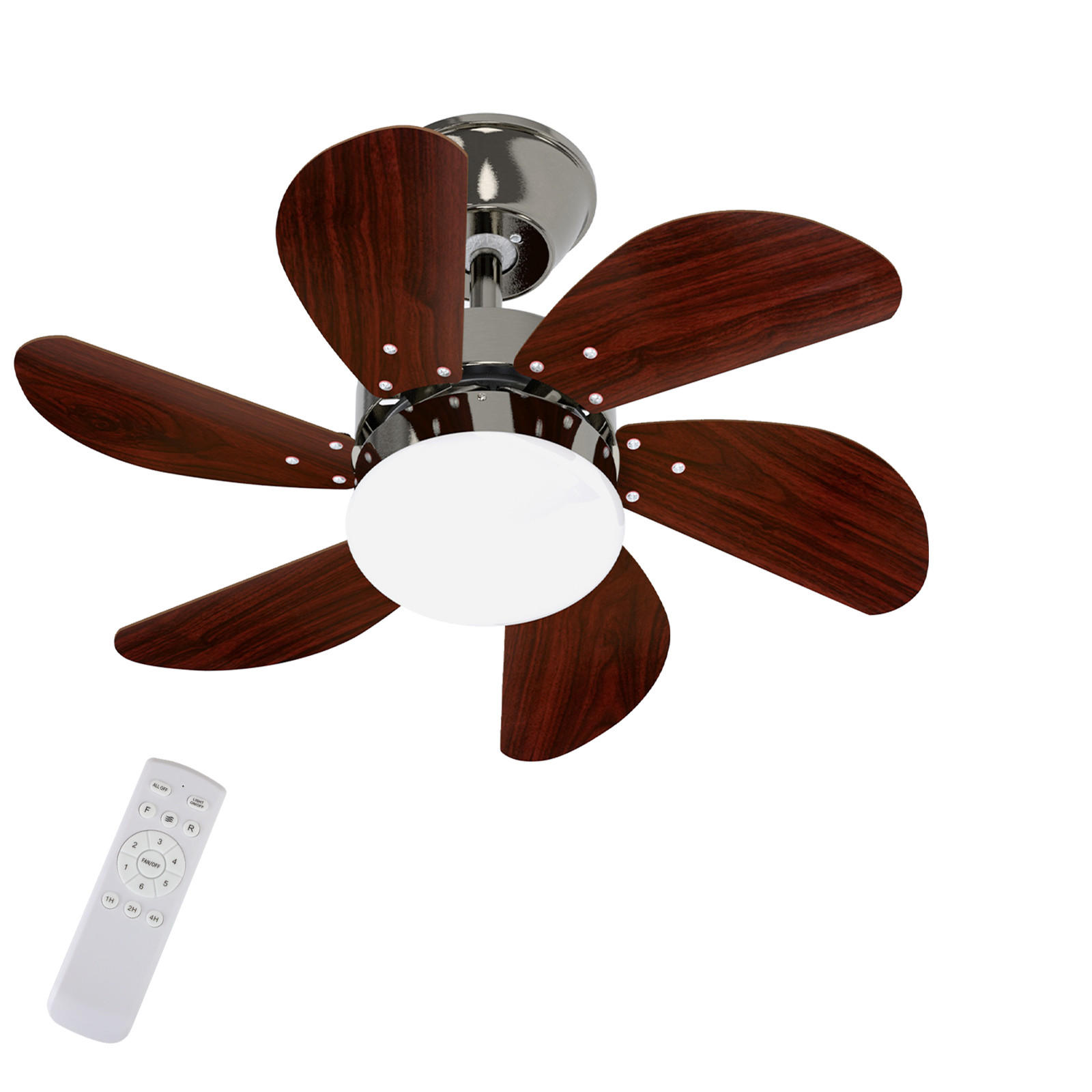 DECKENVENTILATOR Emmendingen II 75/75/43cm - Silberfarben, Metall (75/75/43cm) - Nettlife