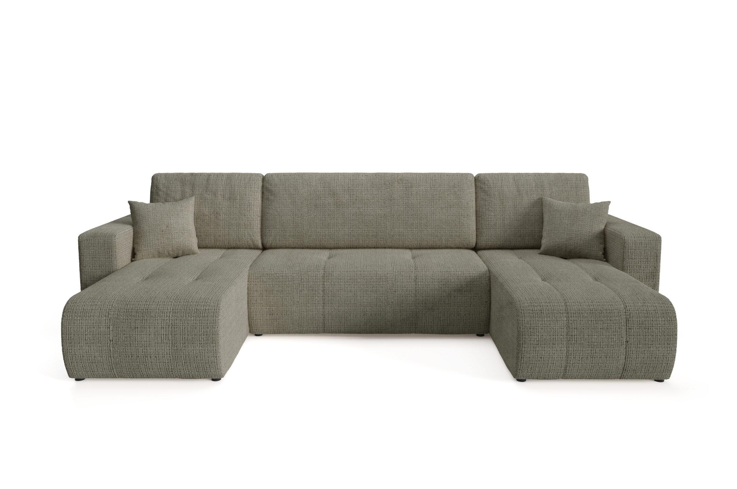 WOHNLANDSCHAFT mit Schlaffunktion Grau Anthrazit - Graubraun, Textil (315/70/145cm) - Furnisell