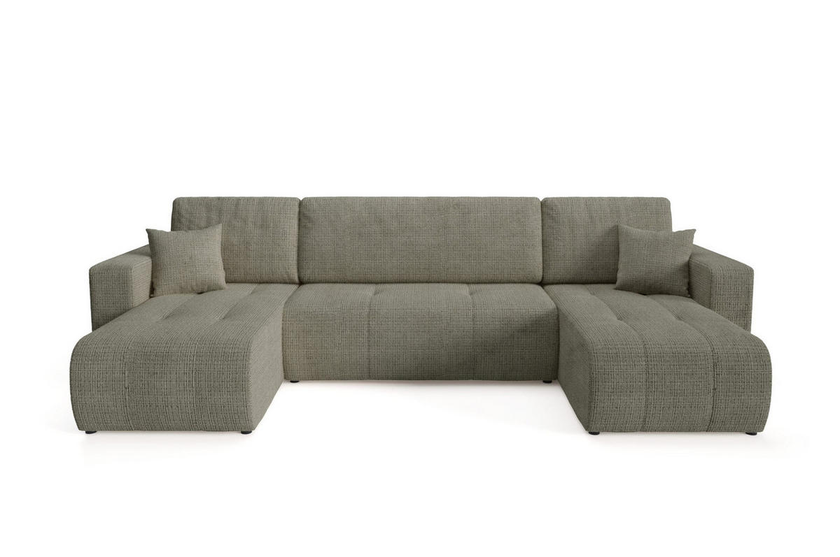 WOHNLANDSCHAFT mit Schlaffunktion Grau Anthrazit - Graubraun, Textil (315/70/145cm) - Furnisell