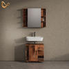 BADMÖBEL-SET Eisak Eiche rustikal 2 Teile - Wildeiche, Holzwerkstoff (60/60/33cm) - Livinity®