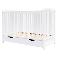 BABYBETT Nina, Mitwachsendes, mit Schublade Weiß - Weiß, Holz (60/120cm) - Premiers Moments