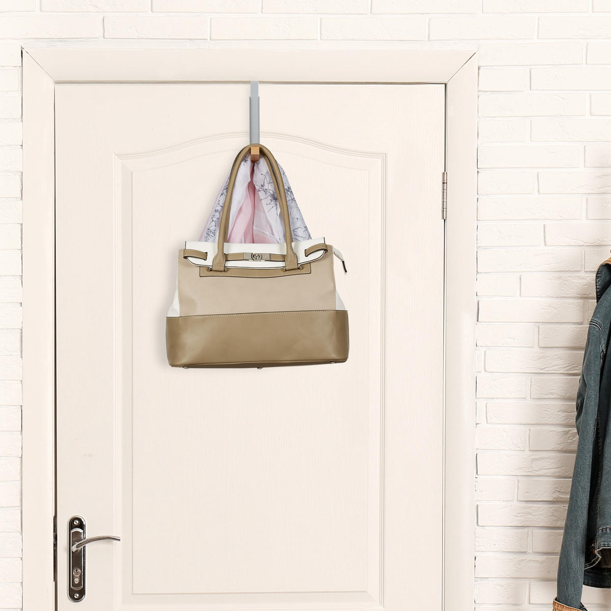 2XTÜRGARDEROBE - Multicolor, Holz/Metall (2.5/21/18cm) - Relaxdays