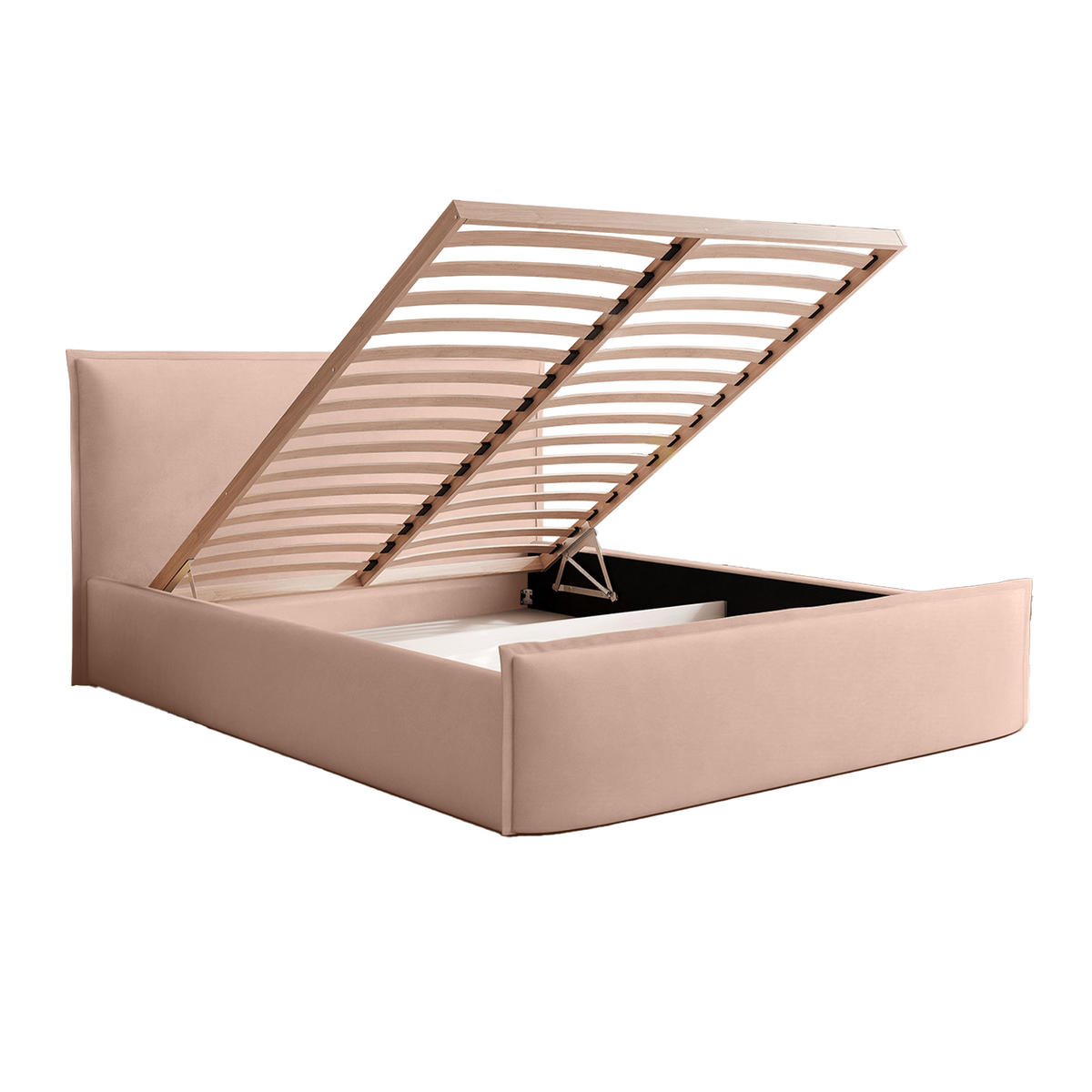 POLSTERBETT ALLBION 140x200 cm, Rose - Pink, Textil (200/140cm) - Fedve