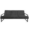 3-SITZER SOFA - Strukturstoff - Dunkelgrau, Textil (185/74/82cm) - home24