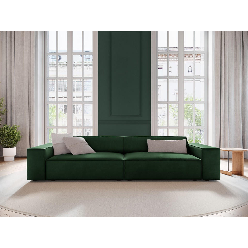 Thumbnail - Micadoni Sofa, Dunkelgrün, Textil, 3-Sitzer, 102x70x204 cm, Hergestellt in Europa, Oeko-Tex®, Wohnzimmer, Sofas & Couche...