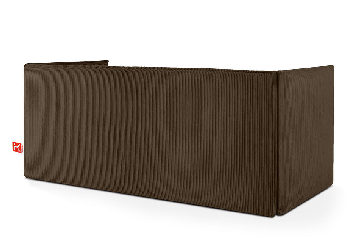 JUGENDBETT ROTI Einzelbett mit Bettkasten, 90x200cm, Bett mit Bonellmatratze, mit Rückenlehne - Dunkelbraun/Schwarz, Holz/Holzwerkstoff (92/200cm) - KONSIMO®