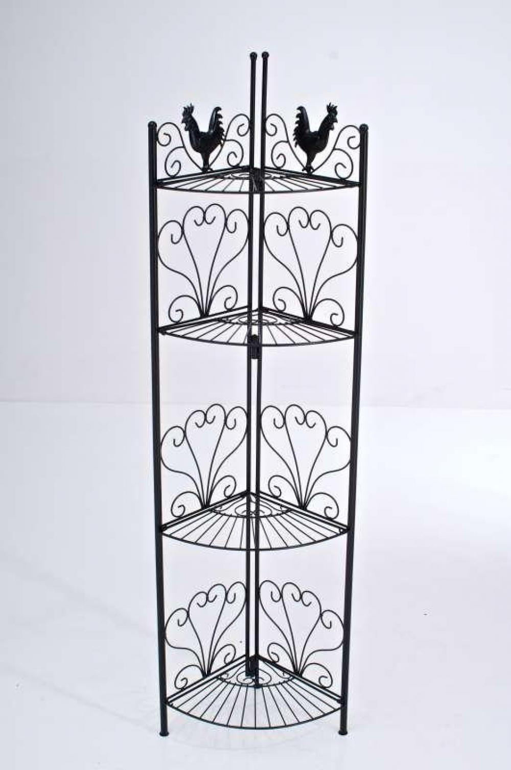 STANDREGAL Metall Schwarz - Schwarz, Metall (41/151/41cm) - CLP