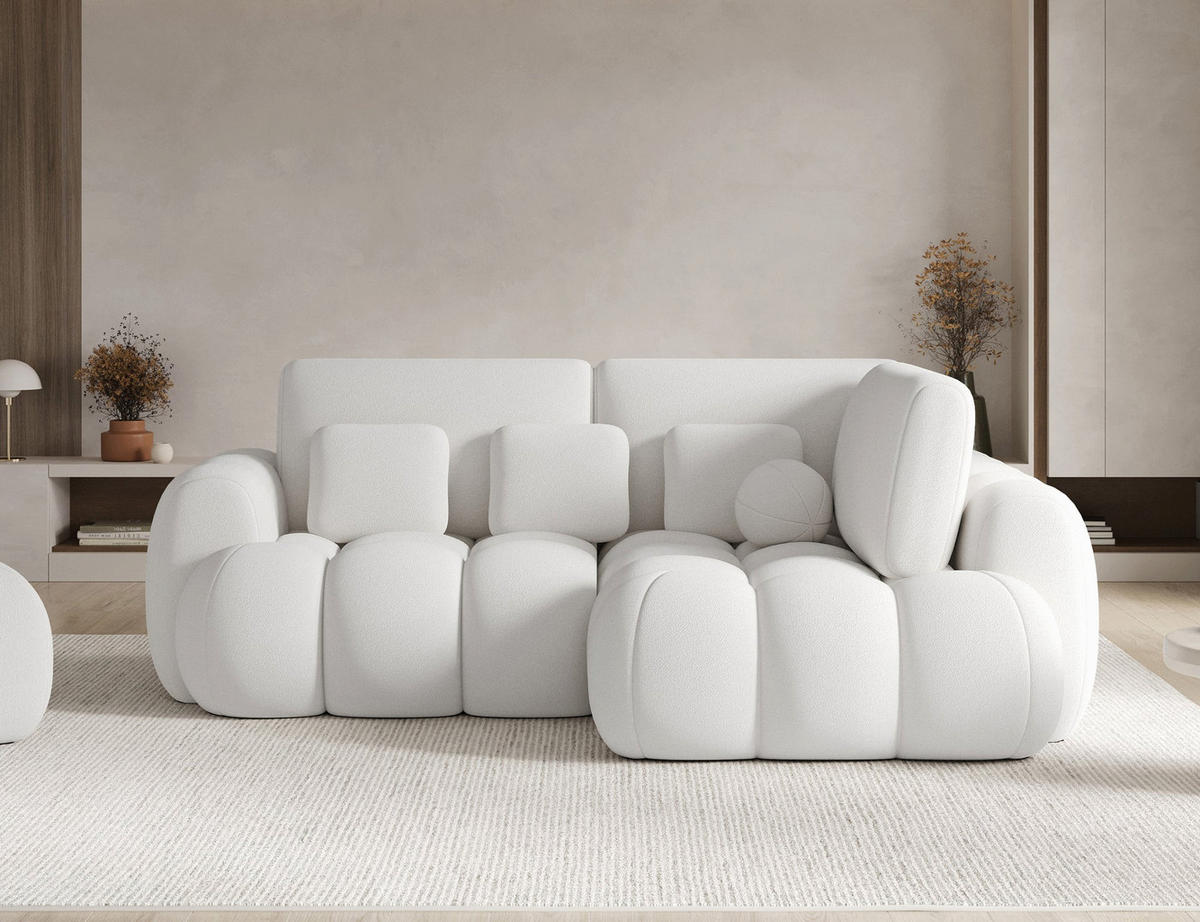 ECKSOFA COZION L-Form mit Schlaffunktion & Bettkasten – Modernes 3-Sitzer Sofa, HR-Kaltschaum, Wellenfederung, 267 × 165 cm - Champagner/Schwarz, Kunststoff (267/165cm) - Wohnideebilder