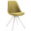 STUHL Stoff Grün - Weiß/Grün, Holz/Textil (48/84/56cm) - CLP
