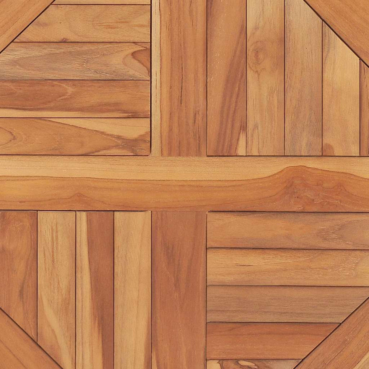 TISCHPLATTE Massivholz Teak Rund 2,5 Cm 60 Cm - Braun, Holz (60/60/2.5cm) - vidaXL