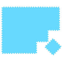 SPIELMATTE ab Null - 180/90/1 cm Puzzlematte Blau - Blau, Kunststoff (30/30cm) - Littletom