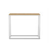 KONSOLENTISCH Well 100 Eiche Wotan, Verchromte Beine - Chromfarben/Eiche Wotan, Holzwerkstoff/Metall (25/100/80cm) - Bettso