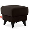 HOCKER GUSTAVO III Fußstütze, Velours, Braun - Braun, Holz/Holzwerkstoff (53/49/53cm) - KONSIMO®