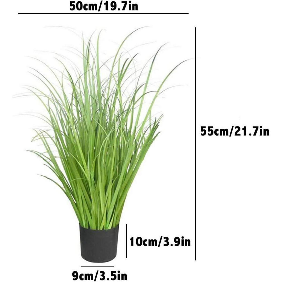 KÜNSTLICHES Gras 55 cm - Grün, Kunststoff (55cm)