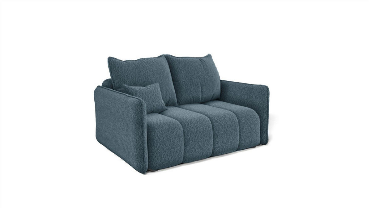 SOFASET Morgano 3-2-1 - Blau, Holzwerkstoff/Textil (216/86/102cm) - Fun Möbel