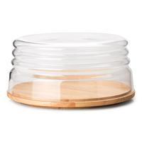 KÄSEGLOCKE mit Schüssel, 2-tlg., Ø 26.5 cm - Transparent, Glas (29/3/29cm) - Continenta