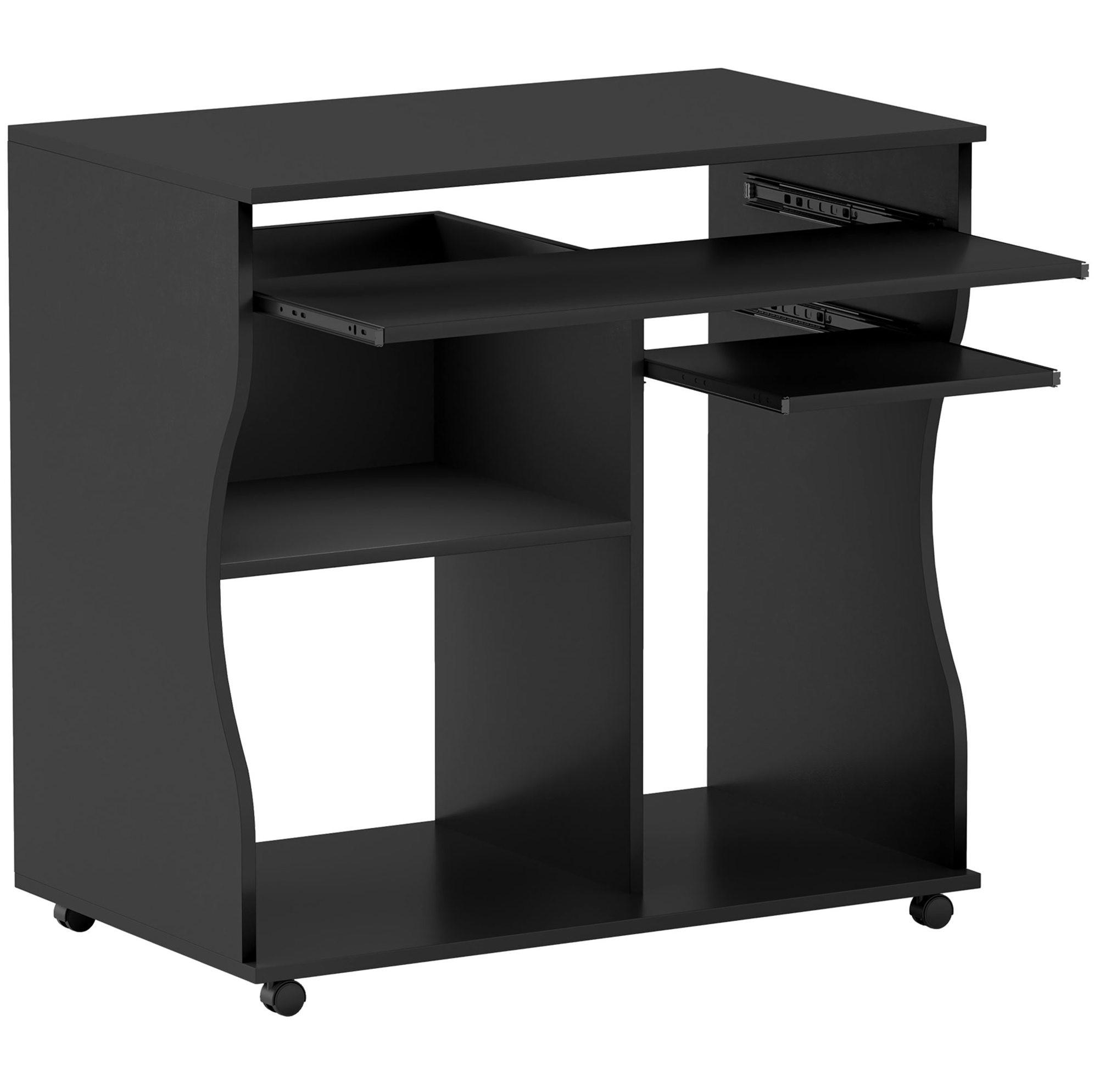 Meubliv Schreibtisch Schwarz 48x75x80 cm