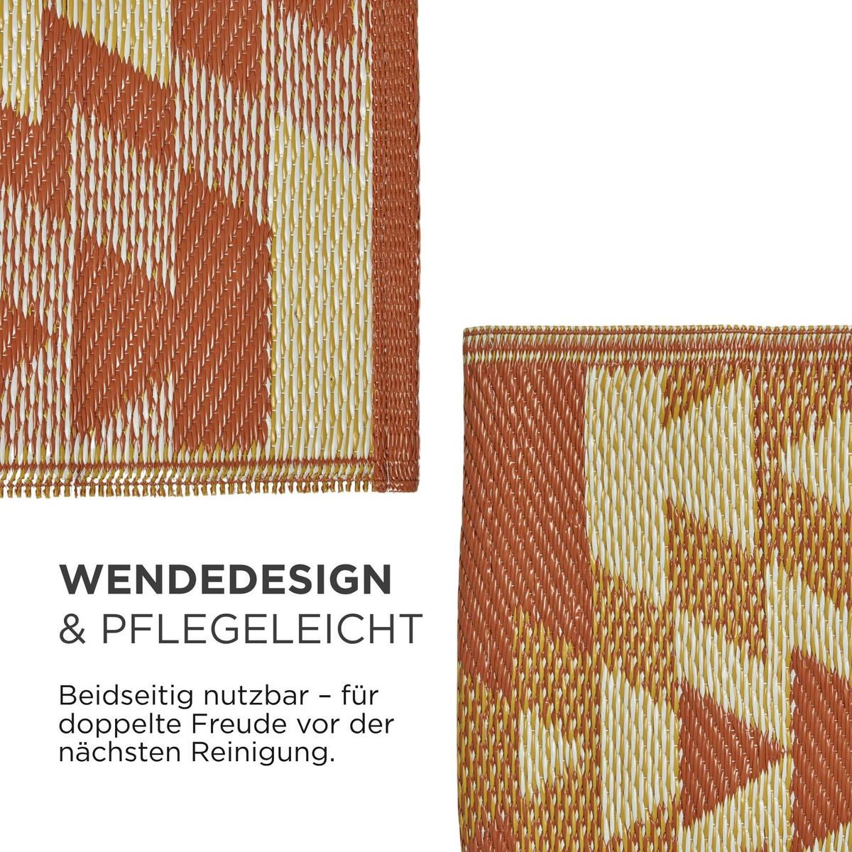 OUTDOORTEPPICH Anya mit Ethno-Muster 120/180 cm - Orange, Kunststoff (120/180cm) - Homescapes