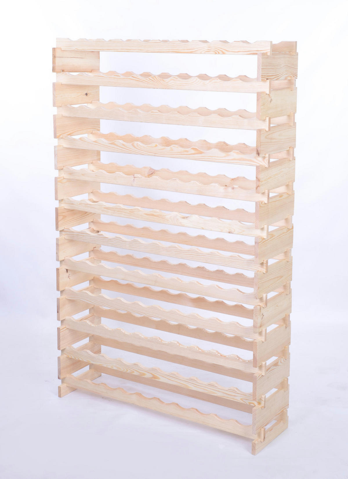 WEINREGAL VINOTECA FLEX PRO HxBxT 163x103x28cm 120 Flaschen auf 12 Ebenen Natur unbehandelt - Naturfarben, Holz (103/163/28cm) - PROREGAL