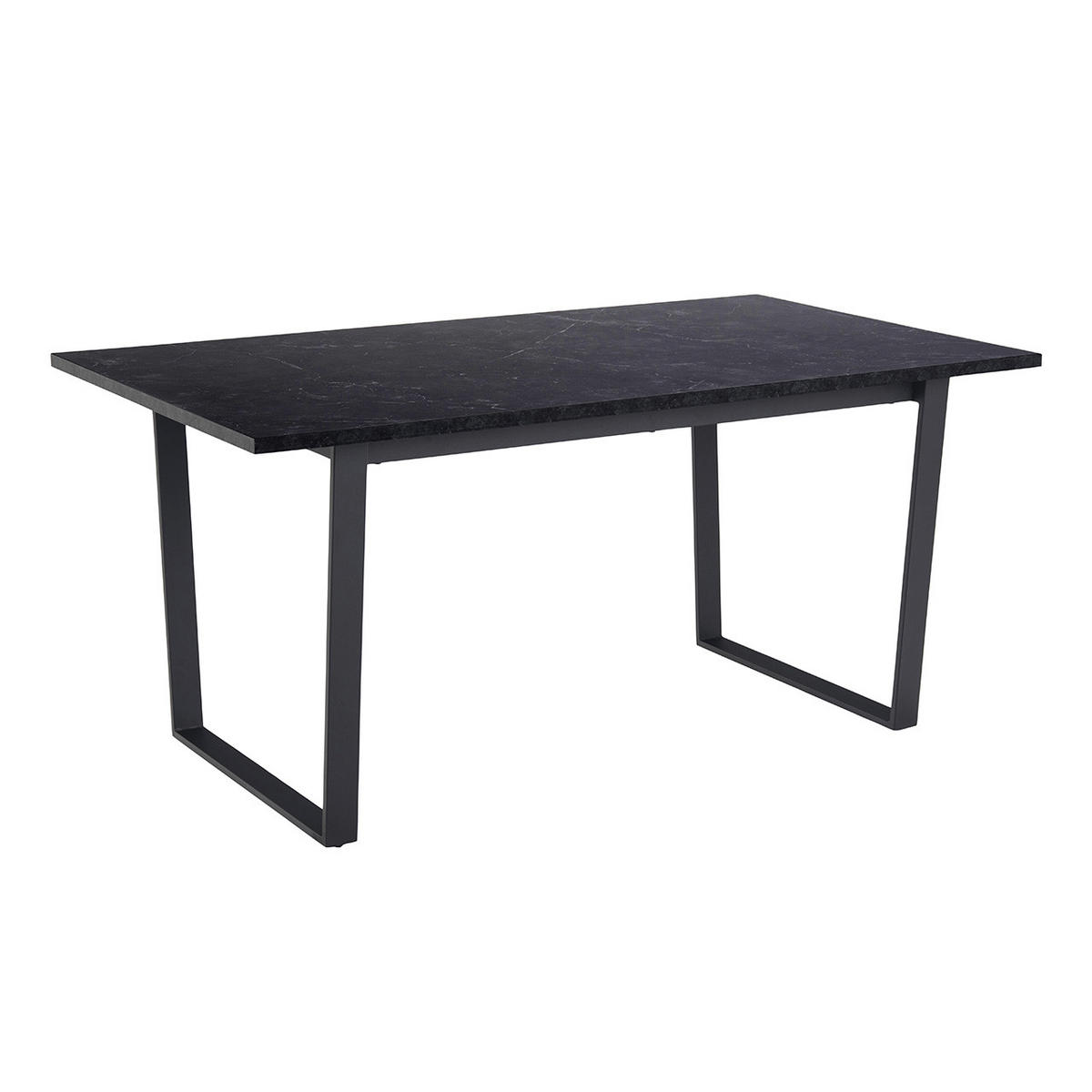 TISCHGRUPPE Schwarz - Schwarz, Holzwerkstoff (160/74/90cm) - ebuy24