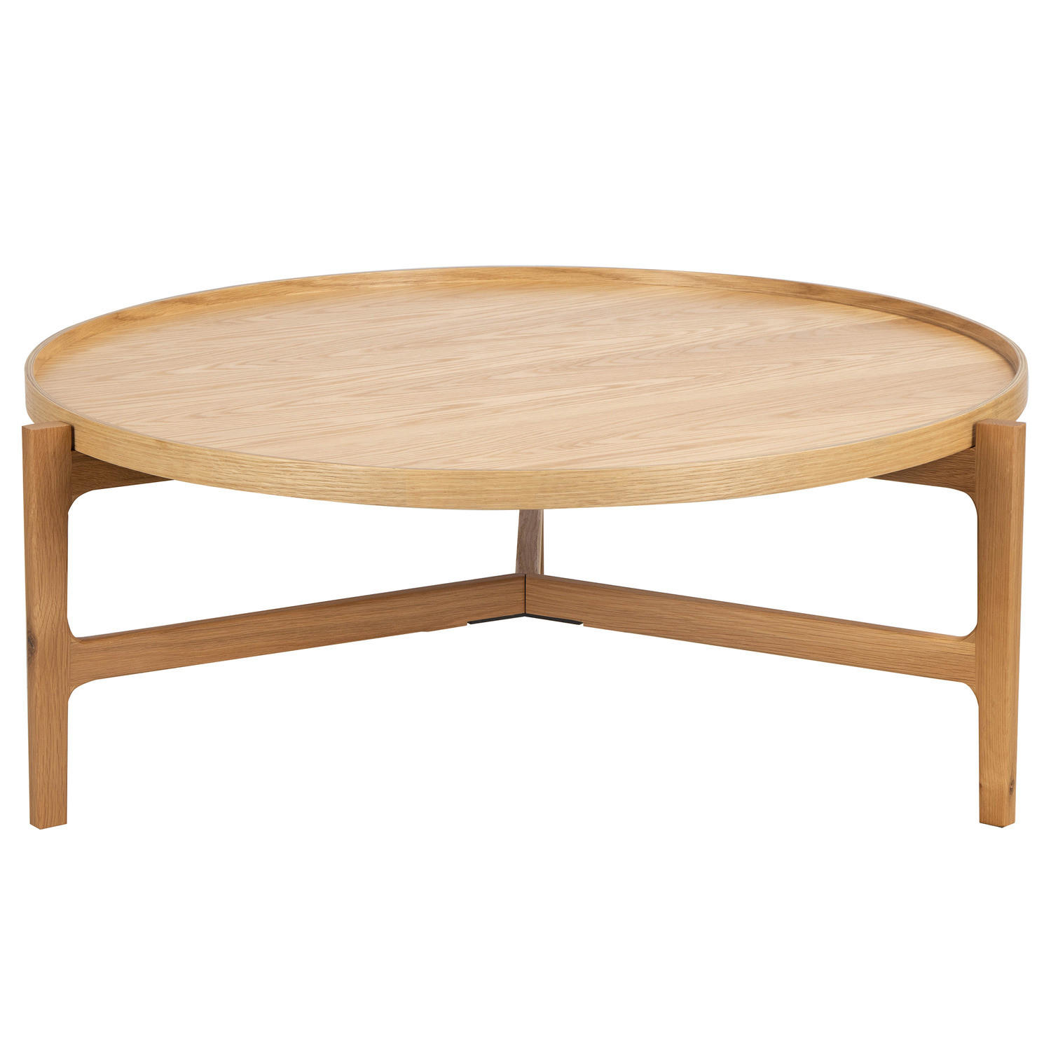 COUCHTISCH - Echtholzfurnier - Eiche - Braun, Holzwerkstoff (94/94/38cm) - home24