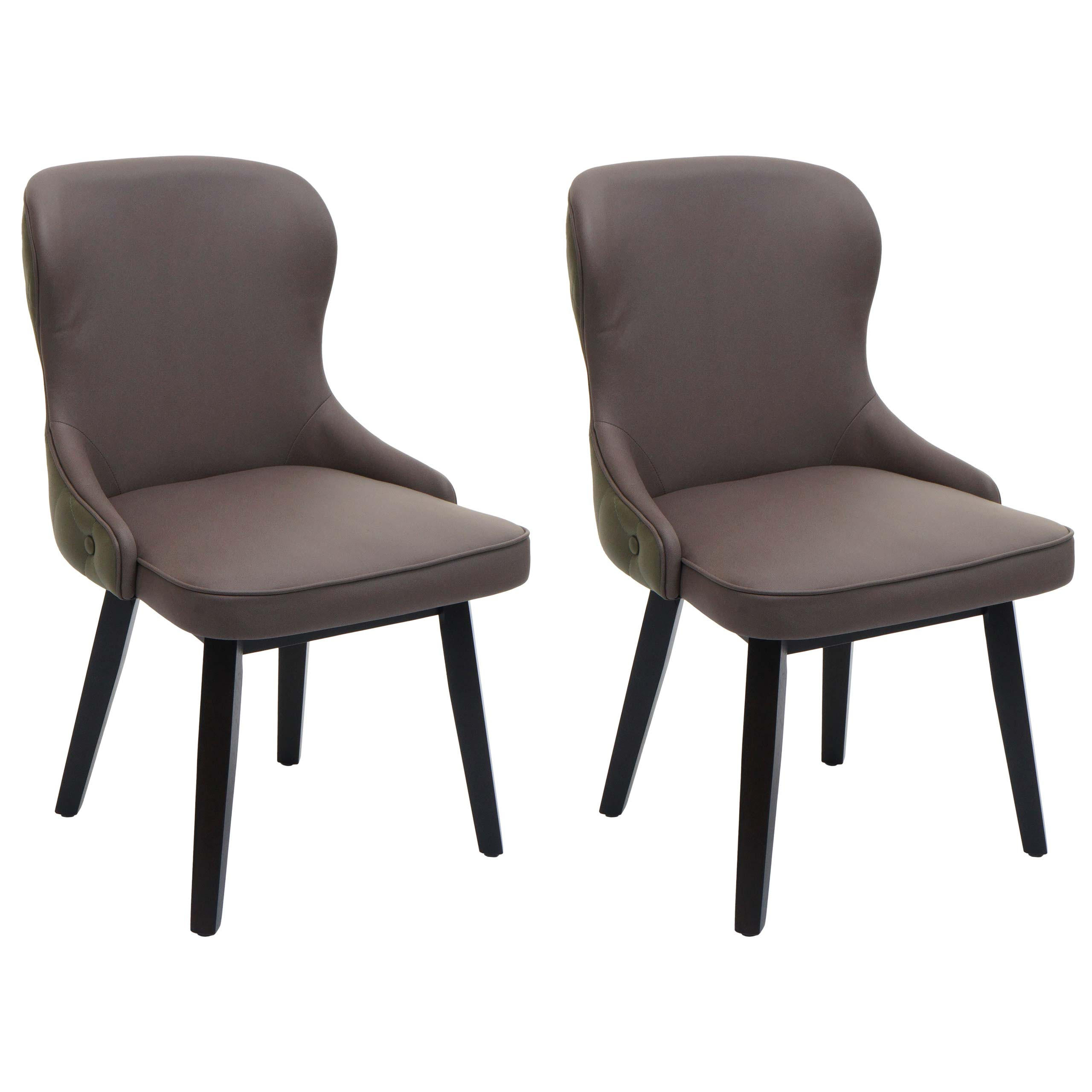 ESSZIMMERSTUHL Dunkelgrün, Grau 2er-Set - Dunkelgrün/Grau, Textil (53/86/53cm) - MCW