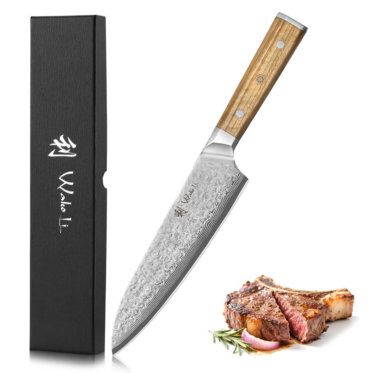 CHEFMESSER 20 cm - Braun, Metall (34cm) - Wakoli