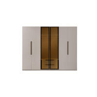 KLEIDERSCHRANK Maldiv 6 trg. - Beige, Holzwerkstoff (260/215/60cm)