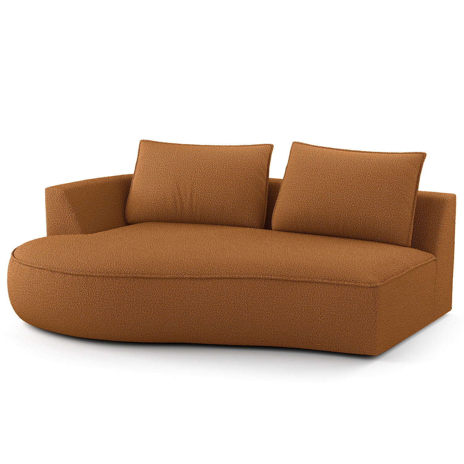 OTTOMANE - modular - Beige/Schwarz, Kunststoff/Textil (196/82/146cm) - home24