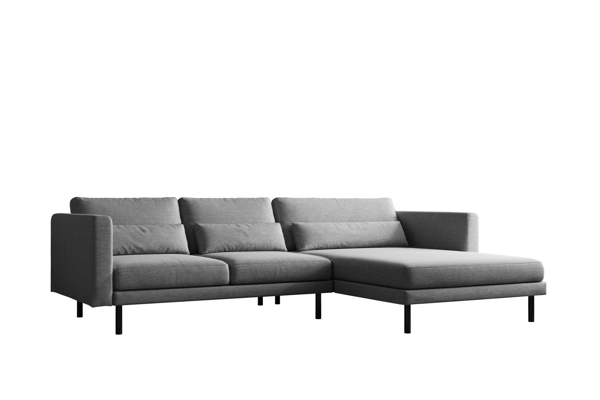 ECKSOFA Agada In Verita - Grau, Holzwerkstoff/Textil (281/174cm) - Fun Möbel