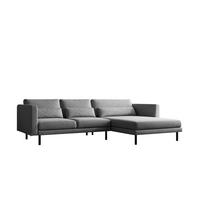 ECKSOFA Agada In Verita - Grau, Holzwerkstoff/Textil (281/174cm) - Fun Möbel