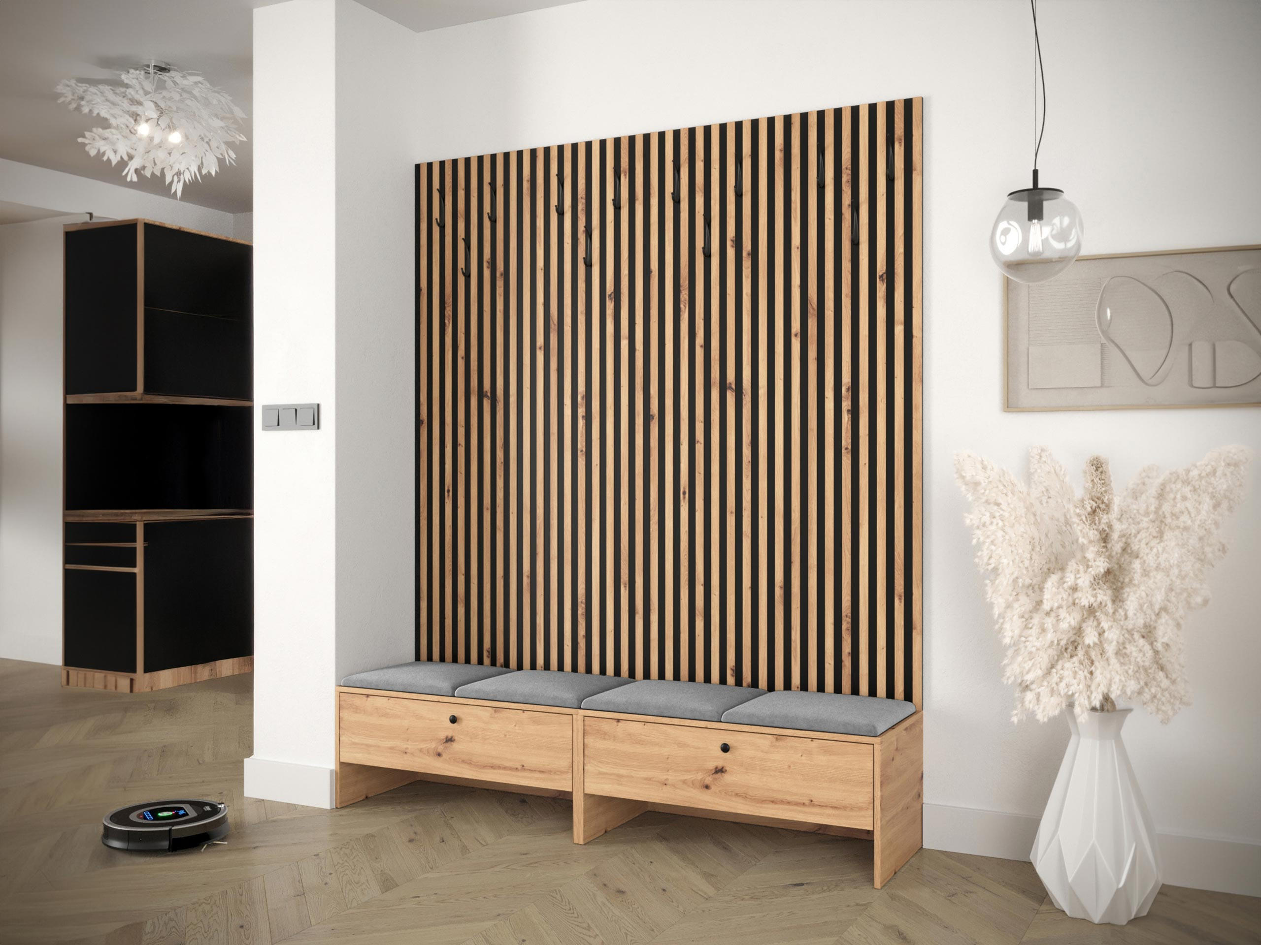 GARDEROBE Balma V - Grau, Holzwerkstoff (170/206/44cm) - MIRJAN24