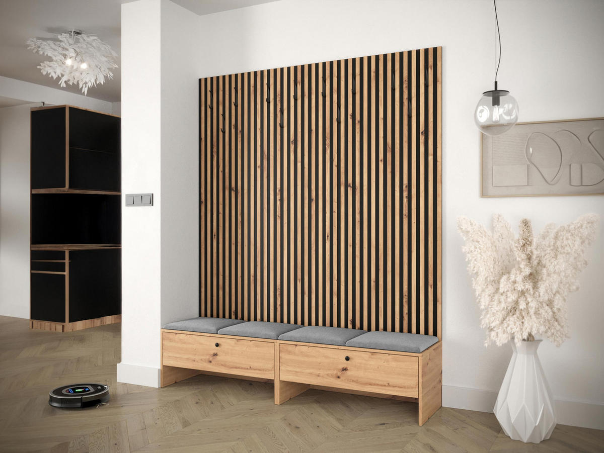 GARDEROBE Balma V - Grau, Holzwerkstoff (170/206/44cm) - MIRJAN24