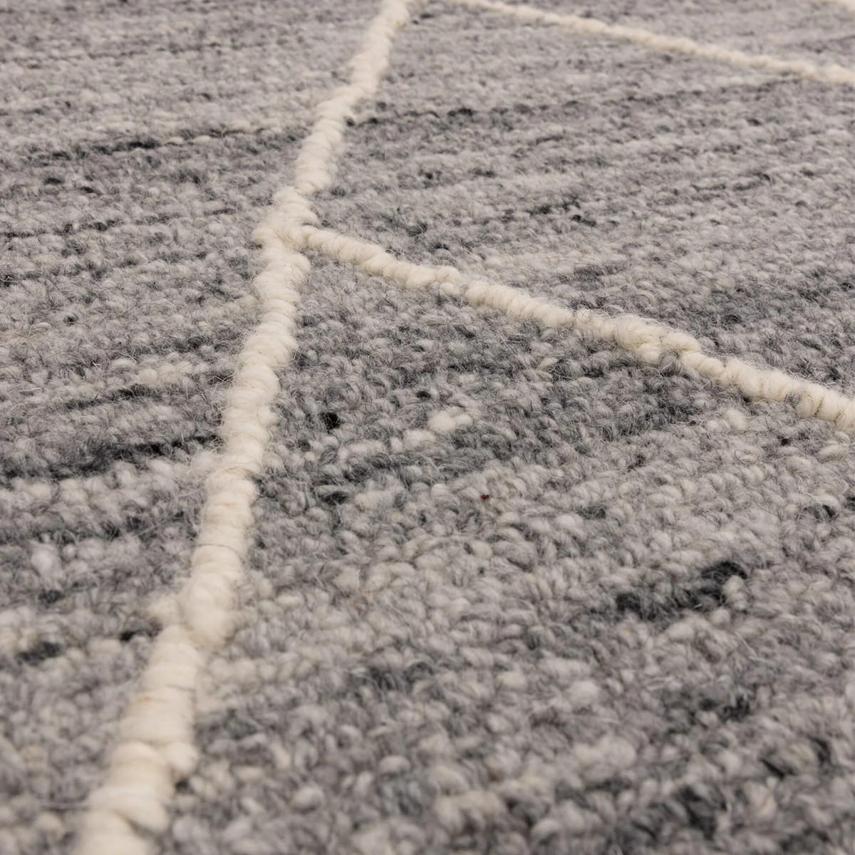 TEPPICH Moderner aus reiner Wolle YANA Grau 160 x 230 cm - Grau, Naturmaterialien (160/230cm) - Novatrend