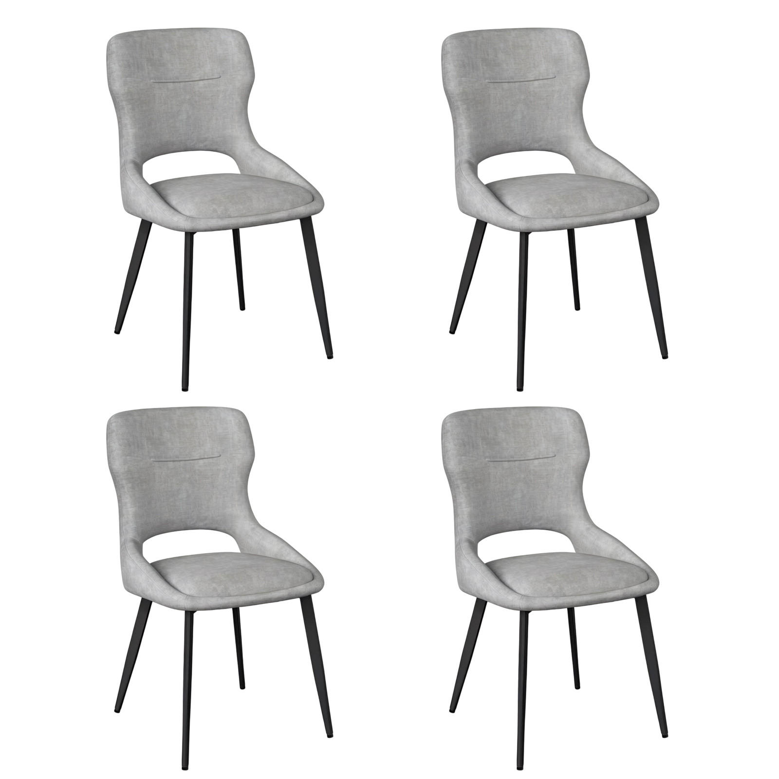 ComfortXL Armlehnstuhl-Set Grau 40x86x43 cm