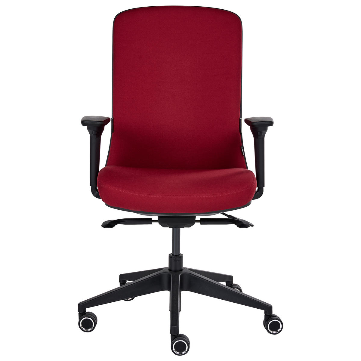 KANCELÁŘSKÁ ŽIDLE Látka Tmavě červená Kamilon - černá/tmavě červená, textil (60/98/65cm) - Beliani
