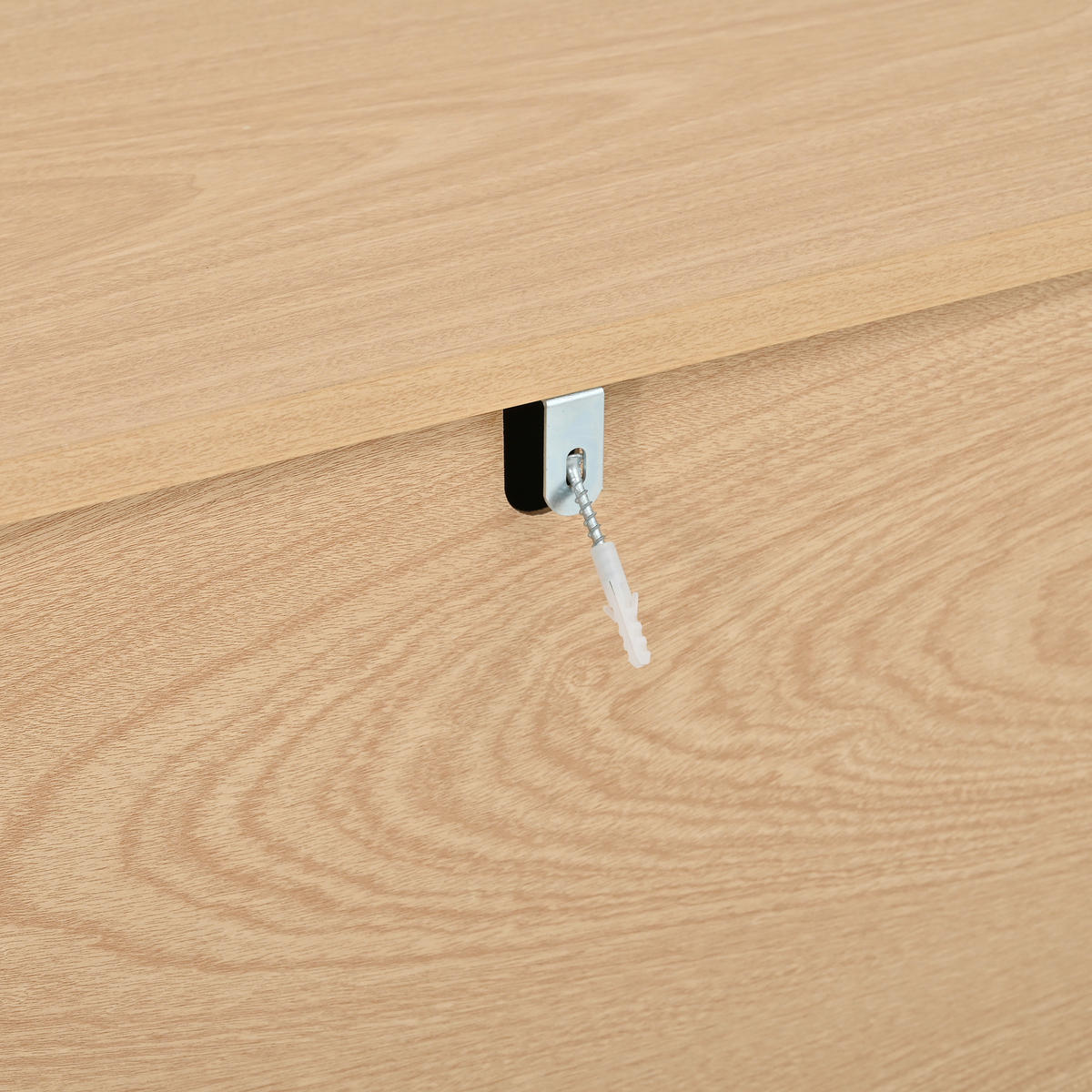 TV-RACK 180x40x50cm Naturfarben mit LED-Beleuchtung und Glastüren - Naturfarben, Holz (38.89/19.51/106.5cm) - Raelunyi