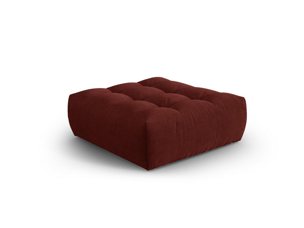 POUF Bloom aus strukturiertem Stoff rot - Rot, Textil (101/42/110cm) - Micadoni