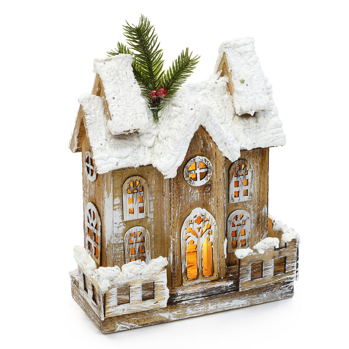 WEIHNACHTSHAUS HTHD0252 - Braun, Holz (12/26/23cm) - Hometopia