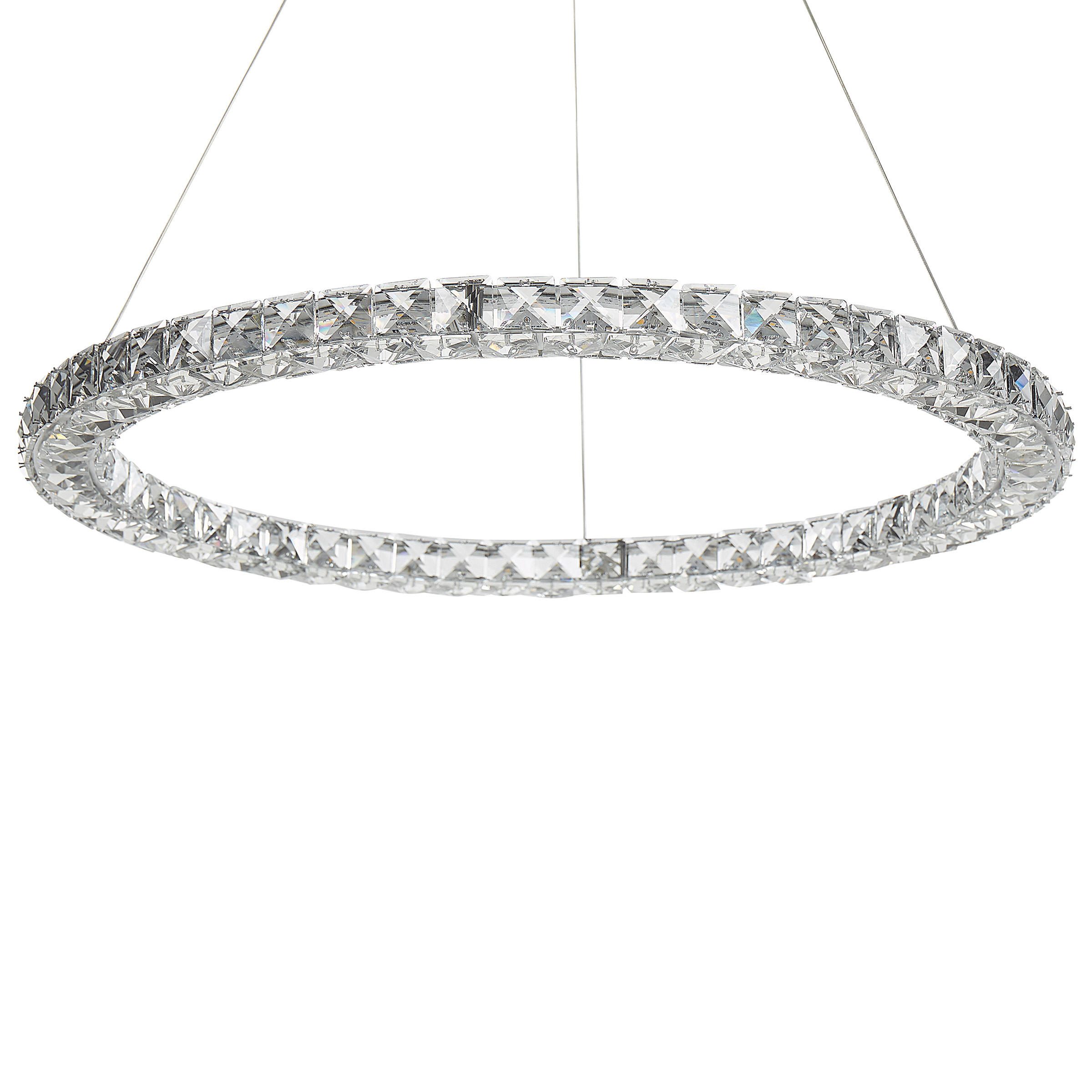 HÄNGELAMPE Magat 60x60x142 cm - Silberfarben, Metall (60/60/142cm) - Beliani