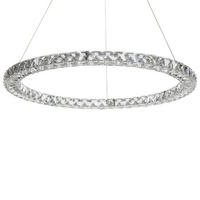 HÄNGELAMPE Magat 60x60x142 cm - Silberfarben, Metall (60/60/142cm) - Beliani