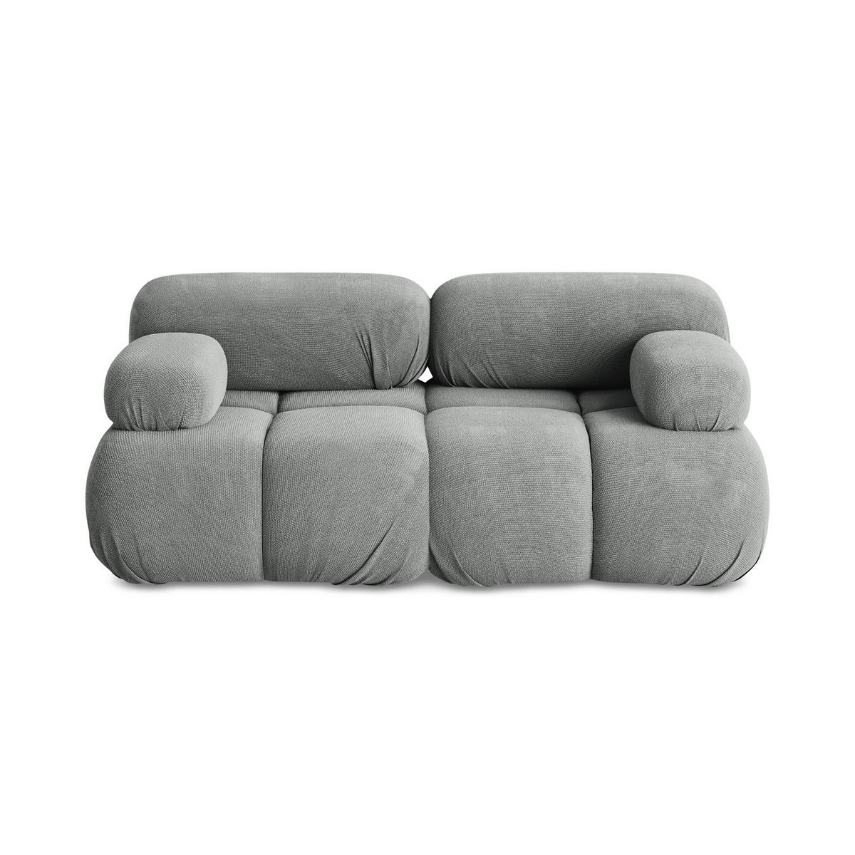 2-SITZER-SOFA Chenille Stoff Grau - Blau/Schwarz, Kunststoff/Textil (190/70/96cm) - LaMiaSofa