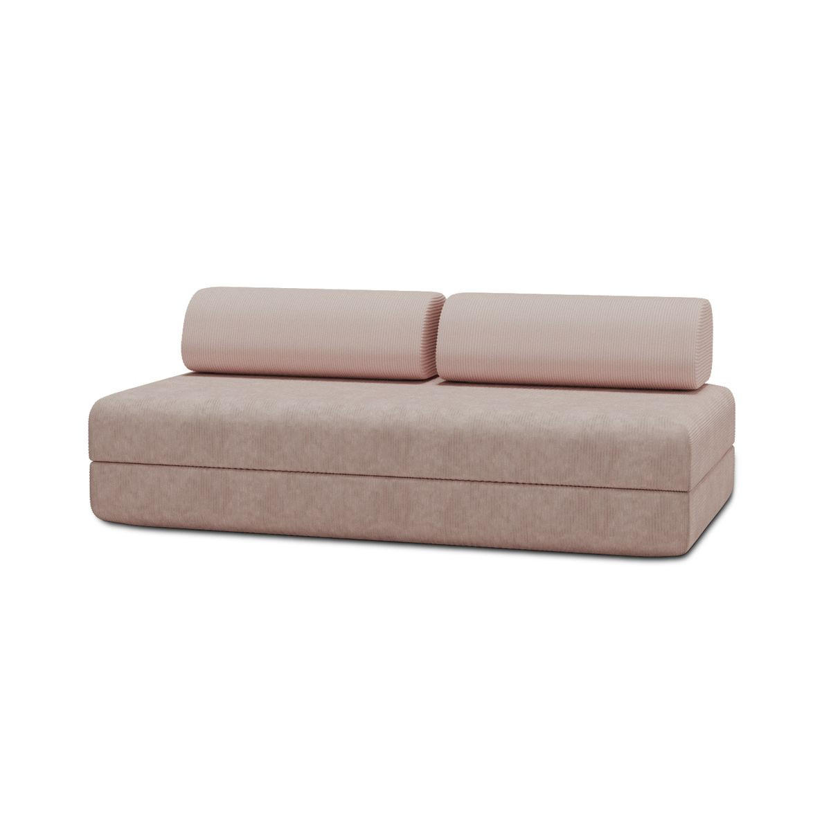 2-3-SITZER-SCHLAFSOFA aus hellrosa Cord - Pink, Textil (95/70.5/190cm) - Kimo