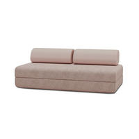 2-3-SITZER-SCHLAFSOFA aus hellrosa Cord - Pink, Textil (95/70.5/190cm) - Kimo