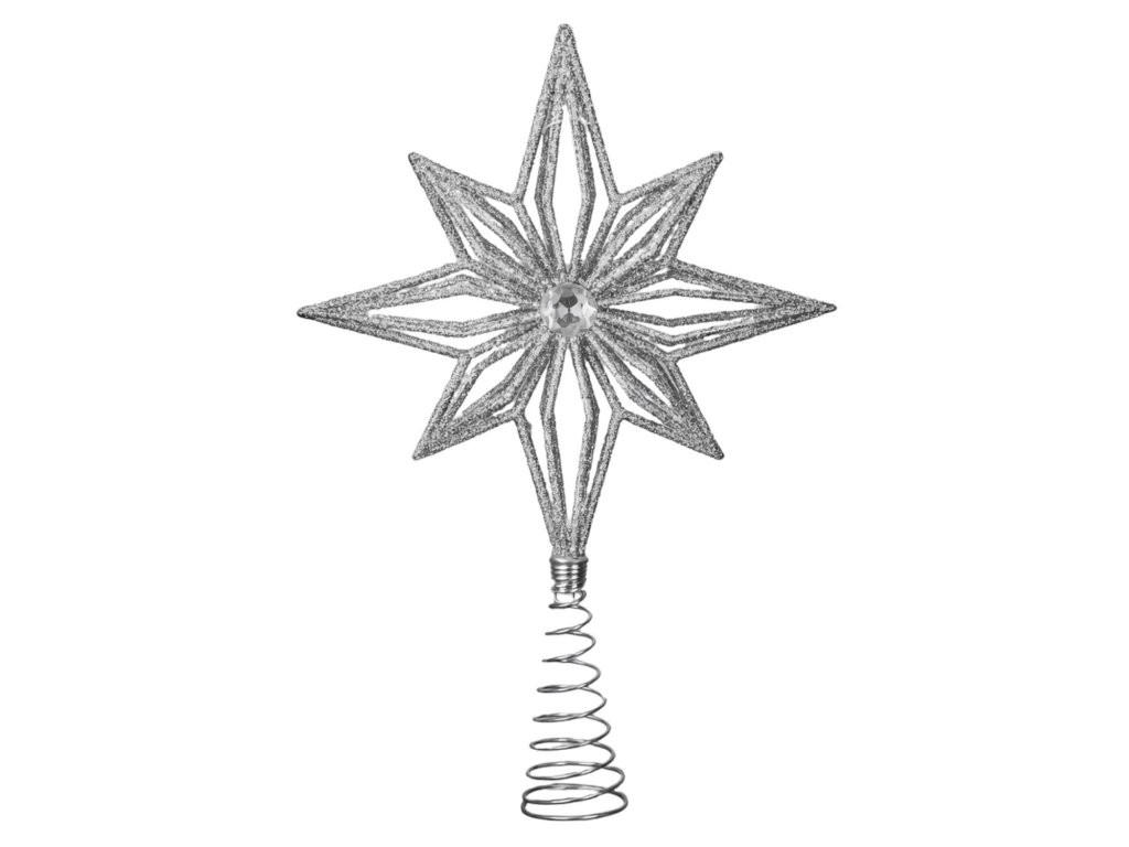Laalu Weihnachtsbaumspitze Silber 20 cm
