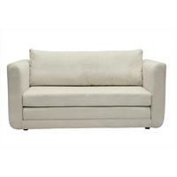 SCHLAFSOFA 2-Sitzer Beige Cordstoff LEON - Beige, Textil (71/78/147cm) - Miliboo