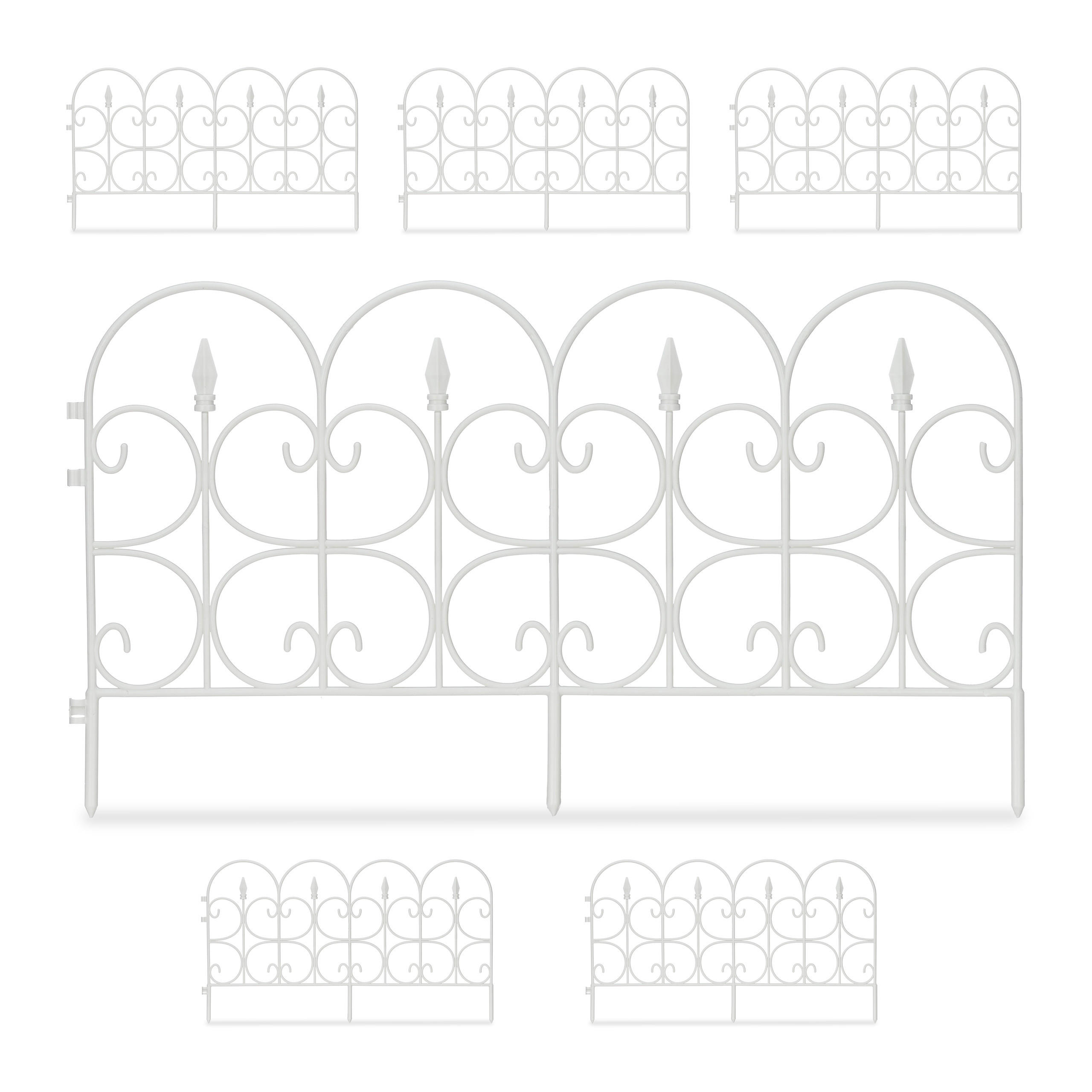 BORDURĂ albă 6-piese plastic 4 m