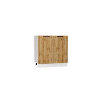 SPÜLENUNTERSCHRANK D80ZL P/L ( S1600/16 ) – BONO – Praktische Küchenlösung – Gold / Eiche - Eichefarben, Holzwerkstoff (80/82/51cm) - ROYAL24_MARKT