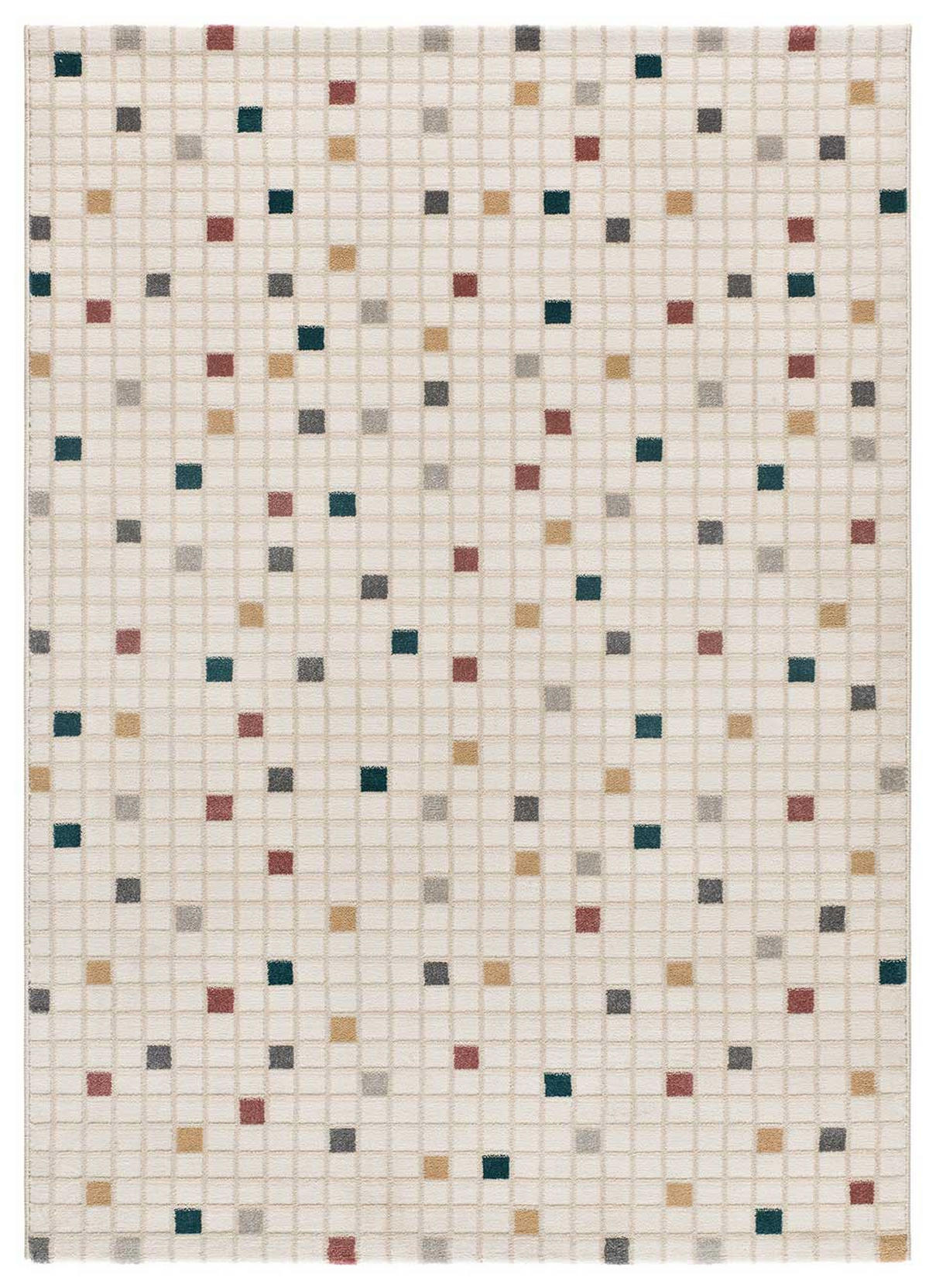 WEBTEPPICH mit geometrischem WeißKarisma 133/190 cm - Blau/Multicolor, Naturmaterialien/Textil (133/190cm) - Atticgo